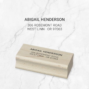 Eenvoudige moderne minimale typografie 10 Houten Rubberstempel