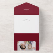 Eenvoudige, moderne, minimale vakantie met fotogra all in one uitnodiging (Buitenkant)