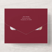 Eenvoudige, moderne, minimale vakantie met fotogra all in one uitnodiging (Achterkant)