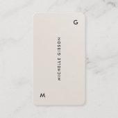 Eenvoudige moderne minimale zand professionele mar visitekaartje (Voorkant)