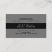 Eenvoudige, moderne, minimale zwarte streep visitekaartje (Achterkant)