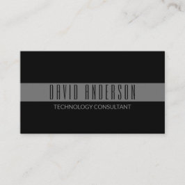 Eenvoudige, moderne, minimale zwarte streep visitekaartje