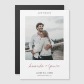 Eenvoudige Moderne Minimalist sparen de Magnet van Magnetische Uitnodiging (Voorkant / Achterkant)