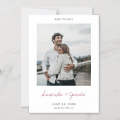 Eenvoudige Moderne Minimalist sparen de Magnet van Magnetische Uitnodiging (Voorkant)