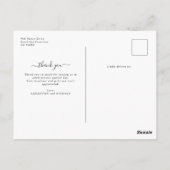 Eenvoudige moderne minimalistische 2 foto bruiloft briefkaart (Achterkant)