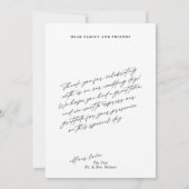 Eenvoudige moderne minimalistische 3 foto bruiloft bedankkaart (Achterkant)