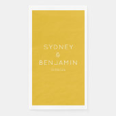 Eenvoudige, moderne minimalistische aangepaste bru servet