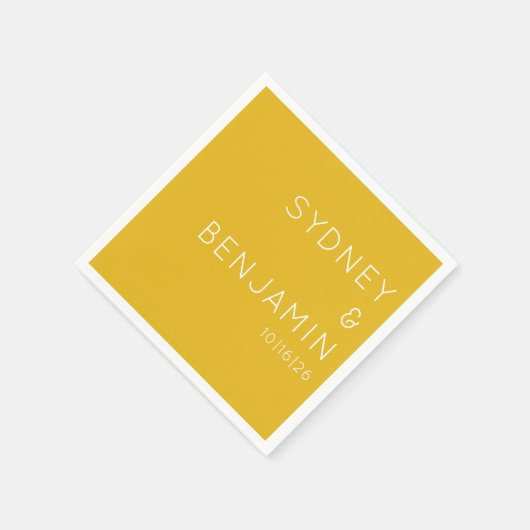 Eenvoudige, moderne minimalistische aangepaste bru servet (Hoek)