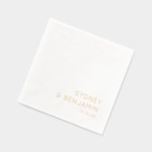 Eenvoudige moderne minimalistische aangepaste brui folie servetten (Links)