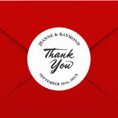 Eenvoudige moderne minimalistische aangepaste brui ronde sticker