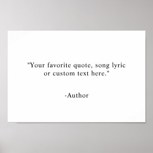 Eenvoudige moderne minimalistische aangepaste offe poster (Voorkant)