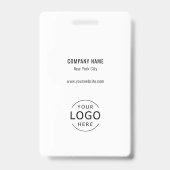 Eenvoudige moderne minimalistische aangepaste werk badge (Achterkant)