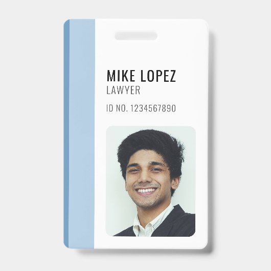 Eenvoudige moderne minimalistische aangepaste werk badge (Voorzijde)