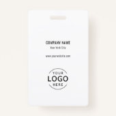 Eenvoudige moderne minimalistische aangepaste werk badge (Achterkant)