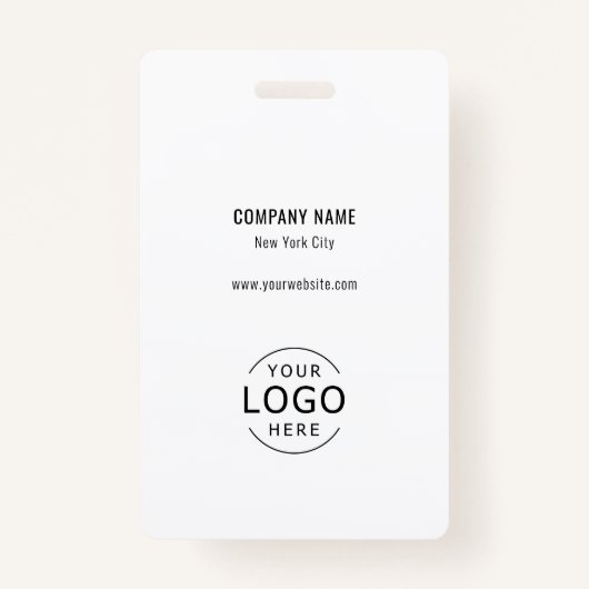 Eenvoudige moderne minimalistische aangepaste werk badge (Achterkant)