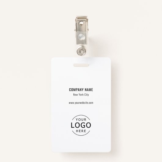 Eenvoudige moderne minimalistische aangepaste werk badge (Achterkant met clip)