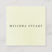 Eenvoudige, moderne, minimalistische afbeelding vierkante visitekaartje (Voorkant)