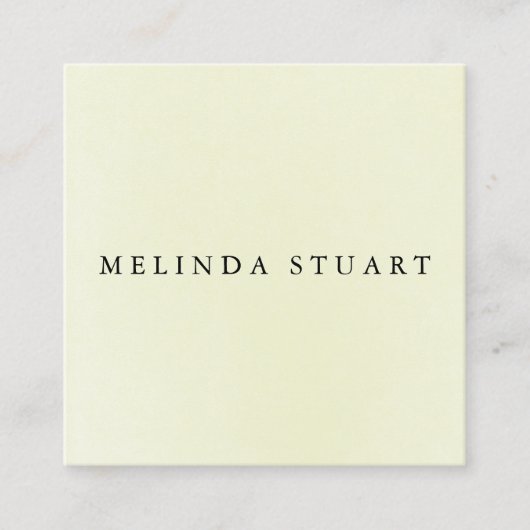 Eenvoudige, moderne, minimalistische afbeelding vierkante visitekaartje (Voorkant)