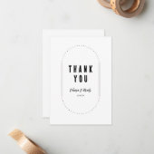 Eenvoudige moderne minimalistische bedankkaart notitiekaartje (Voorkant / Achterkant in situ)
