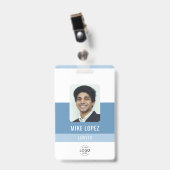 Eenvoudige moderne minimalistische bedrijfs-ID Badge (Voorzijde met clip)
