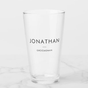 Eenvoudige moderne minimalistische beste man groom glas