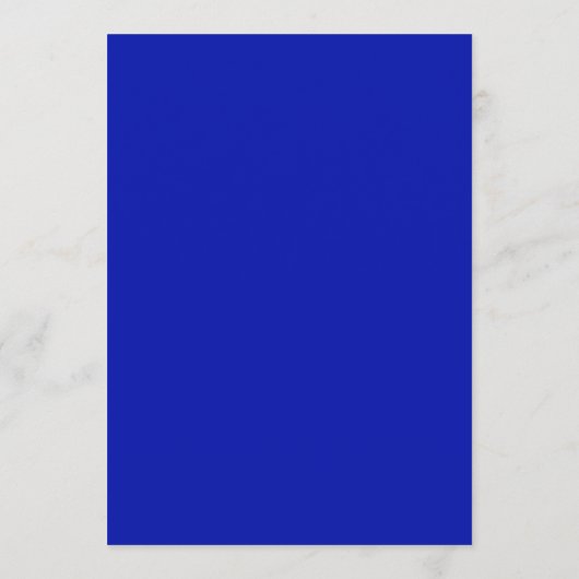 Eenvoudige moderne minimalistische blauw-witte bru programmakaart (Achterkant)