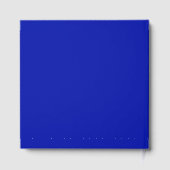 Eenvoudige moderne minimalistische blauwe bruiloft gastenboek (Achterkant)