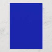 Eenvoudige moderne minimalistische blauwe en witte programmakaart (Achterkant)