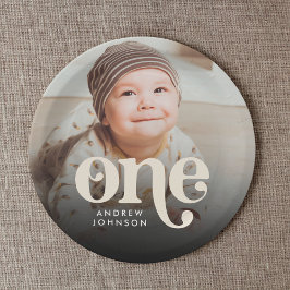 Eenvoudige moderne minimalistische Boho 1e verjaar Papieren Bordje