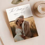 Eenvoudige moderne minimalistische Boho 2 foto bru Kaart