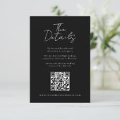 Eenvoudige moderne minimalistische bruiloft - Gege Informatiekaartje (Staand voorkant)