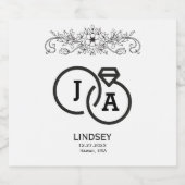 Eenvoudige moderne minimalistische bruiloft klassi bier etiket (Enkel label)