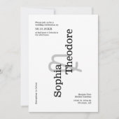 Eenvoudige moderne minimalistische bruiloft QR cod Kaart (Voorkant)