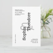 Eenvoudige moderne minimalistische bruiloft QR cod Kaart (Staand voorkant)