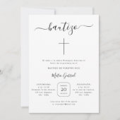 Eenvoudige moderne minimalistische doop | Spaanse  Kaart (Voorkant)