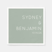 Eenvoudige, moderne, minimalistische douane-entree servet (Voorkant)