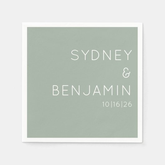 Eenvoudige, moderne, minimalistische douane-entree servet (Voorkant)