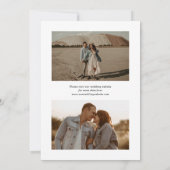 Eenvoudige moderne minimalistische drie foto save the date (Achterkant)
