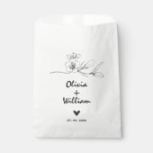 Eenvoudige moderne minimalistische elegante bloem  bedankzakje (Voorkant)