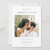 Eenvoudige moderne minimalistische elegante foto b kaart (Voorkant)