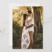 Eenvoudige moderne minimalistische elegante foto b kaart (Achterkant)