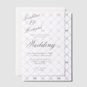 Eenvoudige moderne minimalistische elegante Hoesje Vellum Uitnodigingen (Offset (Uitnodiging))