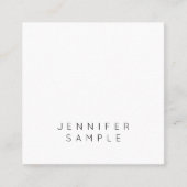 Eenvoudige moderne minimalistische elegante Sjablo Vierkante Visitekaartje (Voorkant)