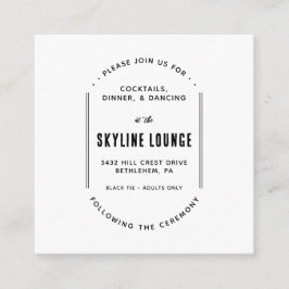 Eenvoudige moderne minimalistische envelopkaart informatiekaartje