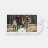 Eenvoudige moderne minimalistische familie foto Ke Cadeaulabel (Voorkant (Horizontaal))