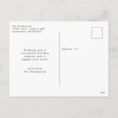 Eenvoudige moderne minimalistische familie foto Ke Feestdagenkaart (Achterkant)