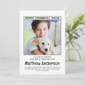 Eenvoudige, moderne, minimalistische foto-eerste b kaart (Staand voorkant)