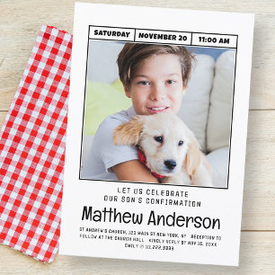 Eenvoudige, moderne, minimalistische foto-eerste b kaart