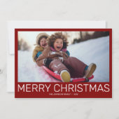 Eenvoudige, moderne, minimalistische foto feestdagenkaart (Voorkant)