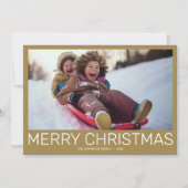 Eenvoudige, moderne, minimalistische foto feestdagenkaart (Voorkant)